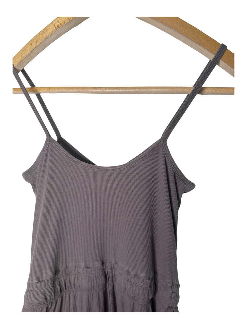 Vuori Pose Henley Jumpsuit Size Medium Brown Wide Leg Stretchy Pockets - Picture 12 of 16